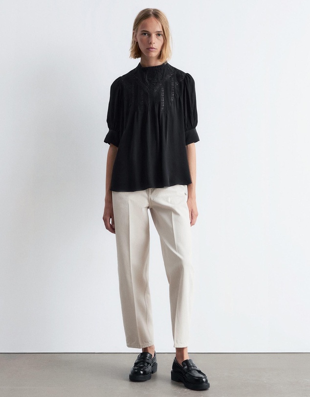 & Other Stories - Embroidered Lace Blouse