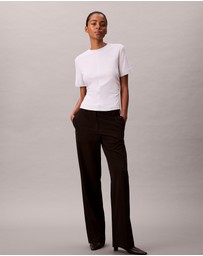 Calvin Klein Jeans - Script Logo Graphic Gathered T-Shirt