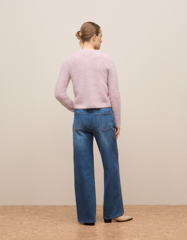 Trenery - Brushed Alpaca Button Through Cardigan in Pink Rose