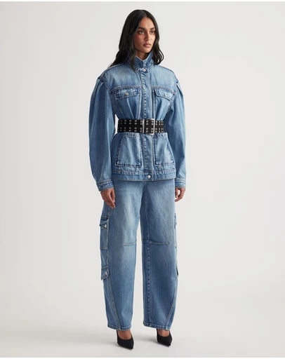 Decjuba - Alexa Cargo Barrel Jeans