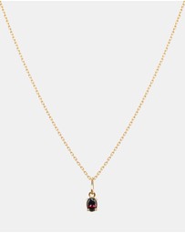 Luna Rae - Solid Gold - Garnet Necklace
