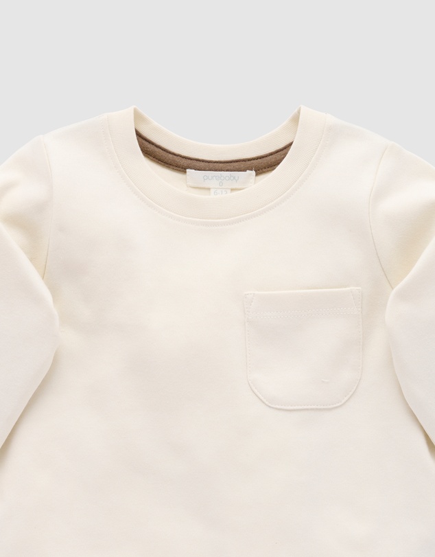 Purebaby - Thick Basic Long Sleeve Tee -Kids-Babies