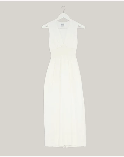 Revibe - Repaired Minima Esenciales Paloma Linen Midi Dress - AU 6