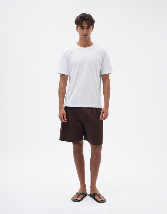 AERE - Pleated Cotton Tailored Shorts