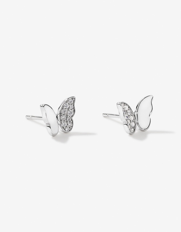 Michael Hill - Butterfly Stud Earrings with Cubic Zirconia in Sterling Silver
