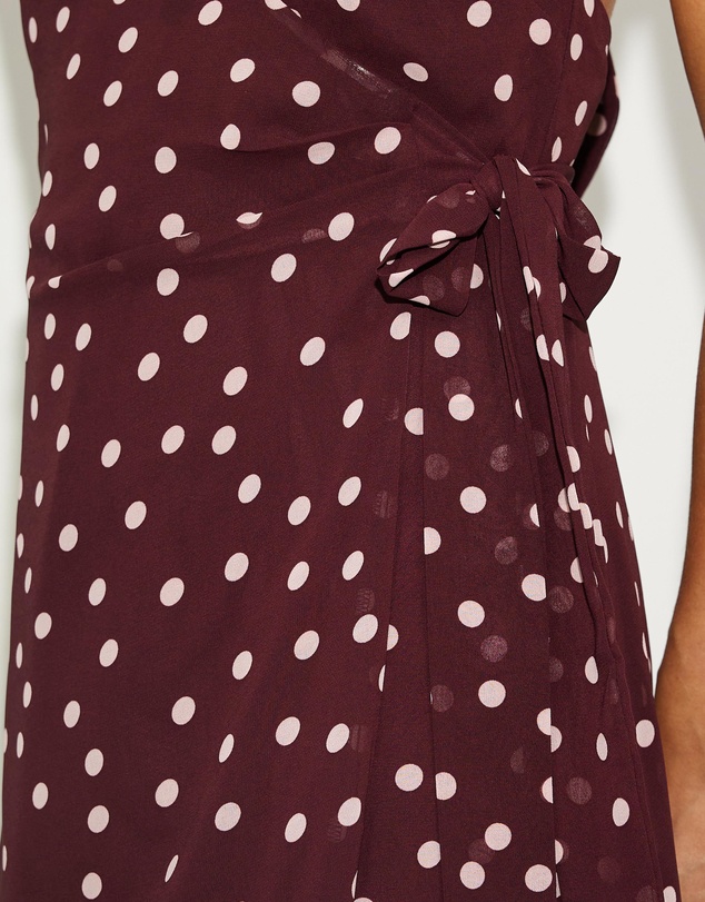 Dazie - Elodie Polka Dot Halter Mini Dress