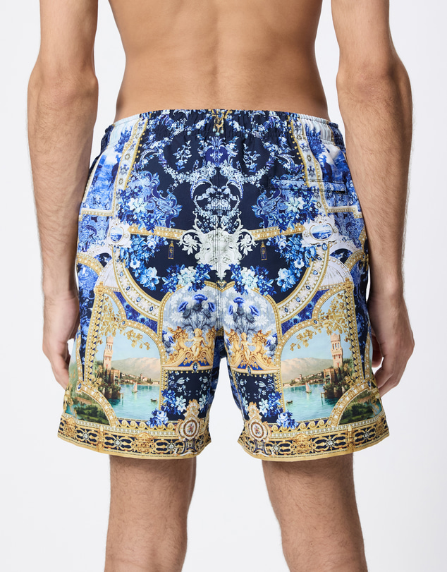 Camilla - Mid Length Boardshorts With Elastic Waist
