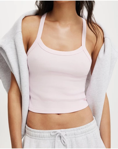 Cotton On Body Active - Active Rib T-Bar Cropped Tank