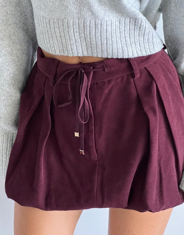 Dazie - Bubble Draw String Mini Skirt