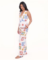 Petal & Pup - Amicia Wide Leg Pant - Tulip Stamp