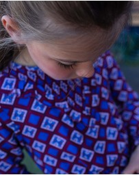 Quapi - Kala Long Sleeve Retro AOP Dress - Kids-Teens