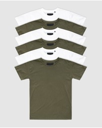 Xander - 6-Pack Blanc Tee - Youth