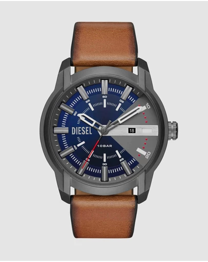 Diesel - Armbar Dark Brown Analogue Watch