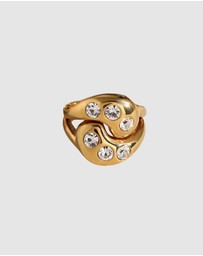 Chuchka - Kesher Ring 3 stone Gold