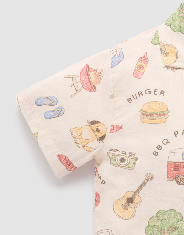 Purebaby - Linen Blend Shirt-Kids-Babies