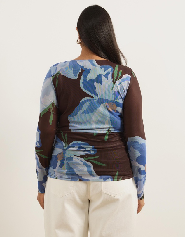 Atmos&Here Curvy - Cleo Mesh Long Sleeve Top