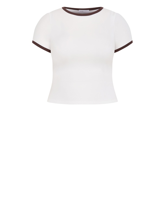City Chic - Contrast Trim Micro Tee