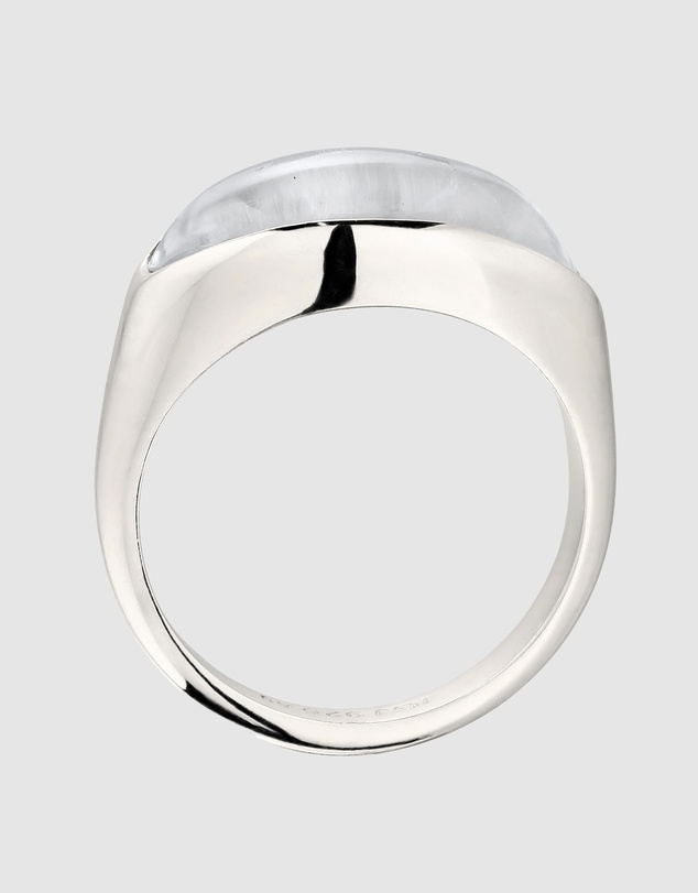Elli Jewelry - Resin Dome Signet Ring in 925 Silver