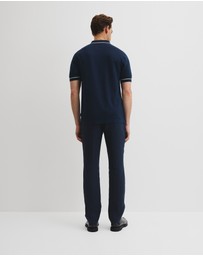 Country Road - Australian Cotton Blend Silk Tipped Knit Polo
