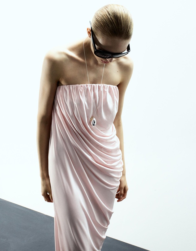 M.N.G - Draped Asymmetrical Bandeau Dress
