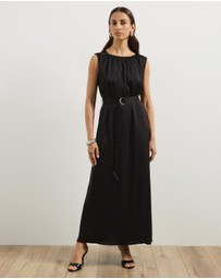 Atmos&Here - Juni Satin Sleeveless Midi Dress