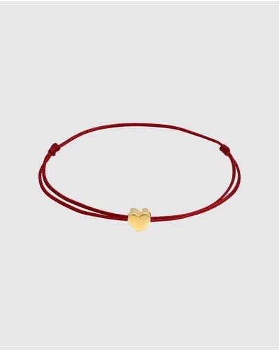 Elli Jewelry - Bracelet Heart 925 Sterling Silver Gold-Plated