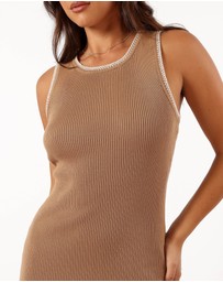 Petal & Pup - Ravyn Knit Midi Dress - Taupe