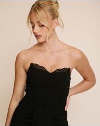Six Stories - Lace Cup Boned Bandeau Midi Dress