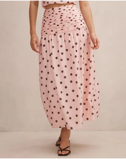 Forever New - Rosella Polka Dot Ruched Skirt