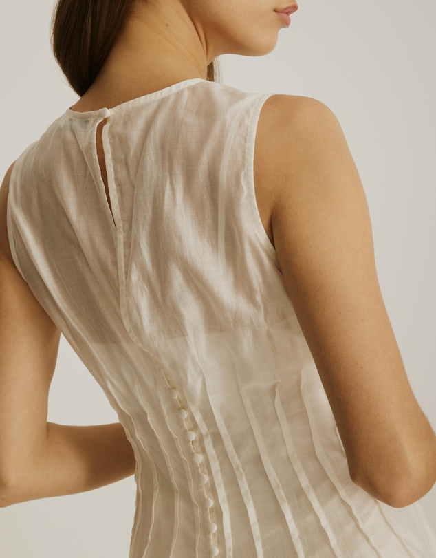 Atmos&Here - Kate Organza Pintuck Maxi Dress