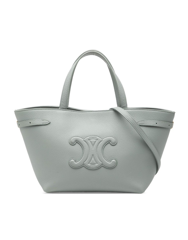 CELINE - Pre-Loved Mini Grained Calfskin Cuir Triomphe Cabas Anais Tote