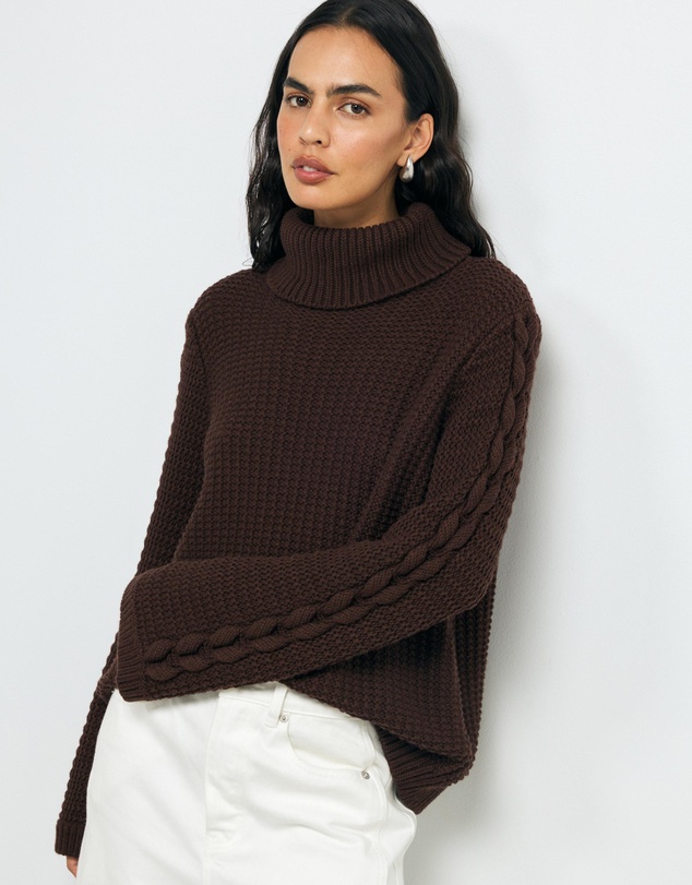 AERE - Rhei Organic Cotton Wool Cable Jumper