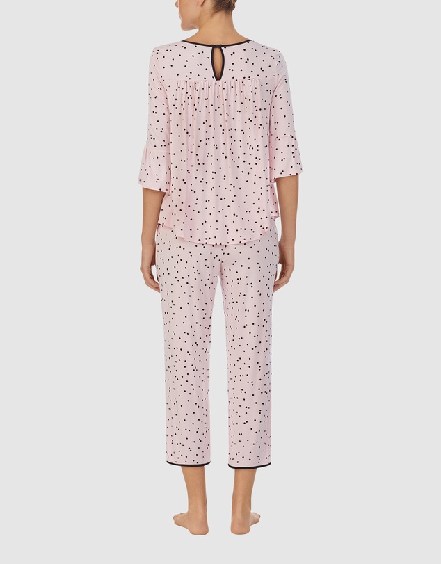 Kate Spade - Modal Jersey 3/4 Sleeve Cropped Long Pyjama Set