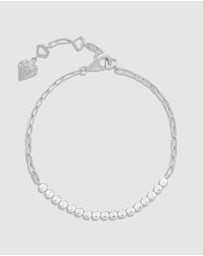 Wanderlust + Co - Pave 925 Sterling Silver Bezel Tennis Chain Bracelet