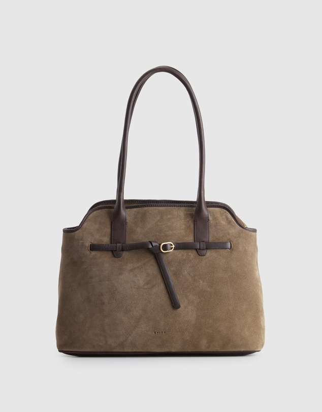 Evity - Malia Leather Suede Tote Bag