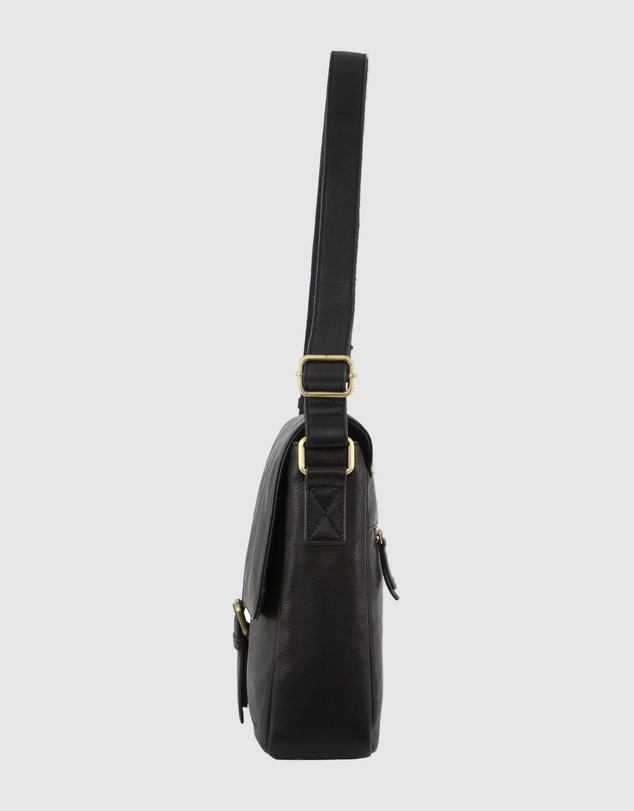 Pierre Cardin - Leather Business Bag with Laptop Sleeve