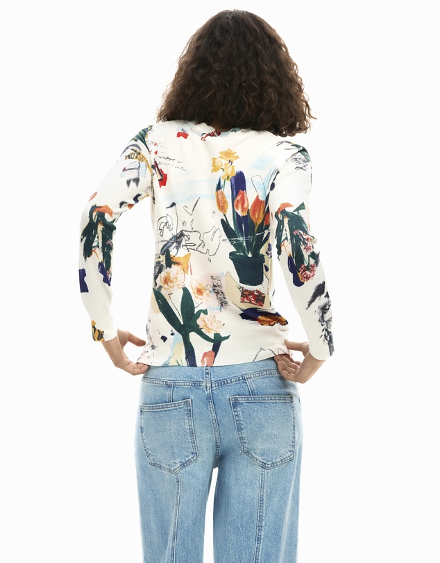 Desigual - Lightweight sweater with plants