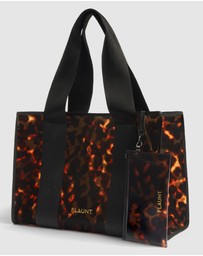 Flaunt - Flaunt Faux Tortoise Shell Everyday Tote w/ Pouch