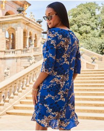 Sosandar - WOW PRINT RUFFLE HEM SHIFT DRESS