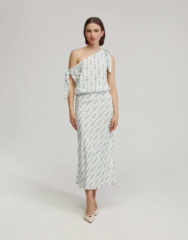 Oxford - Lucinda Printed Slip Skirt