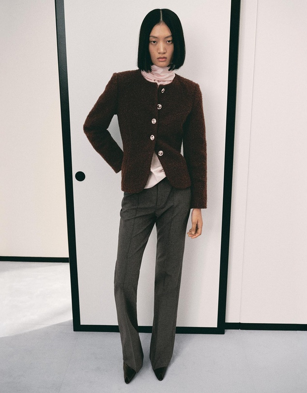 M.N.G - Bouclé Jacket With Jewel Buttons
