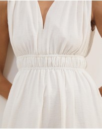Atmos&Here - Luna Linen Blend Sleeveless Gathered Maxi Dress