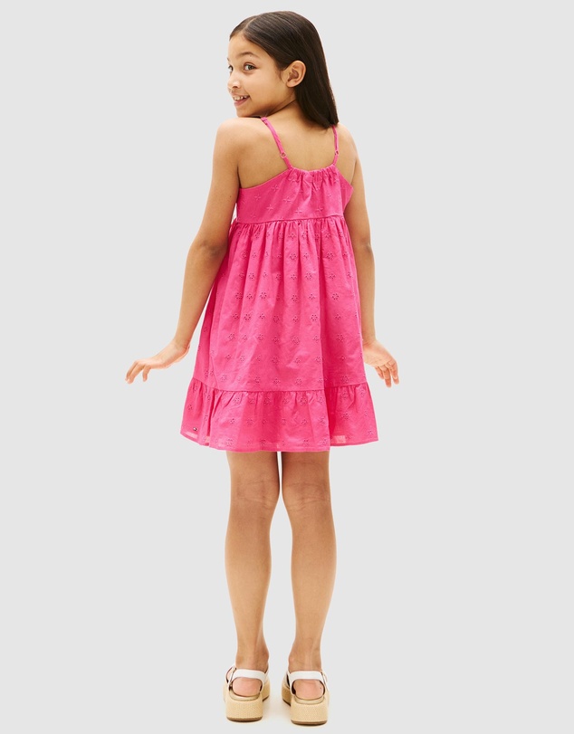 Tommy Hilfiger - Broderie Anglaise Spaghetti Strap Dress - Teens
