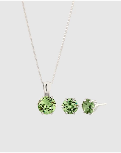 Elli Jewelry - Jewelry Set Crystal 925 Sterling Silver