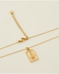 Carly Paiker - Leo Star Sign Zodiac Tag Necklace
