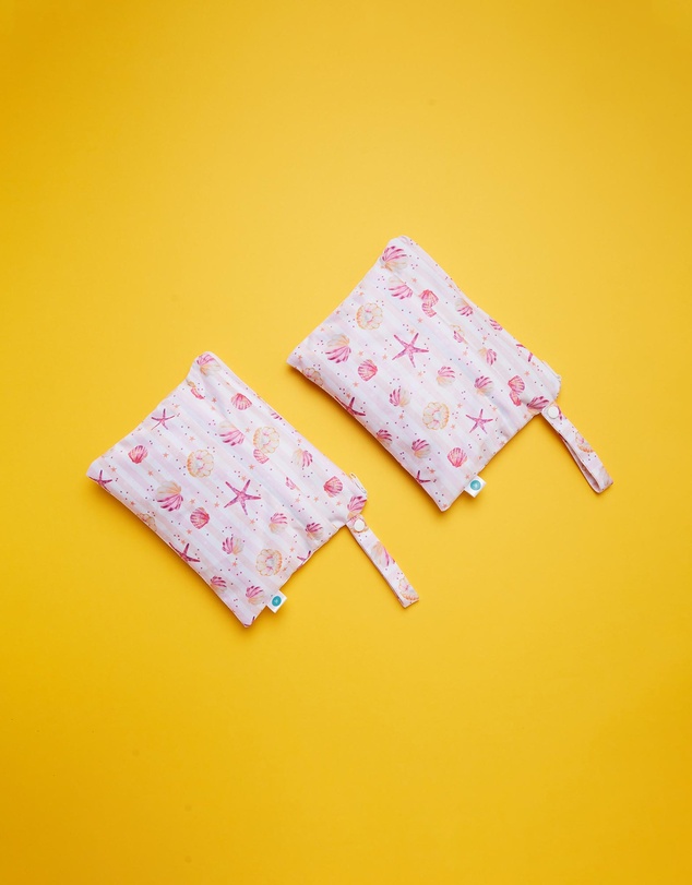 itti bitti - Small Double Pocket Wetbag Pack - Seashells