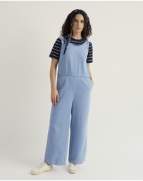 Seasalt - Seasalt Cornwall Blue Salt Air Wide Leg Jumpsuit