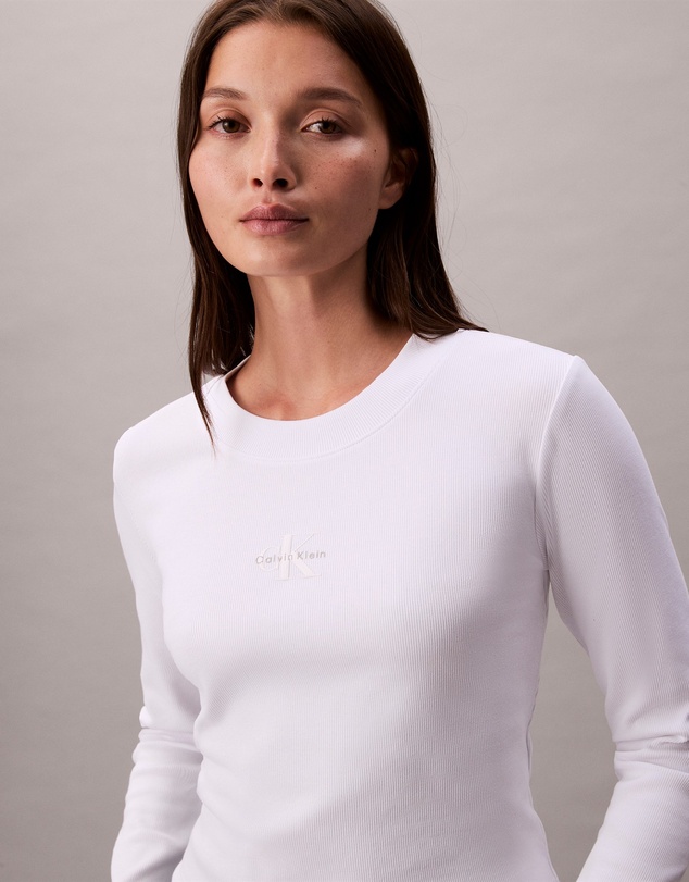 Calvin Klein Jeans - Monogram Logo Long Sleeve Baby Tee