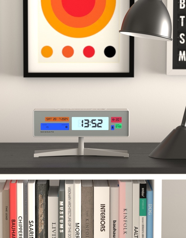 Newgate - Newgate Supergenius Lcd Alarm Clock Matte White