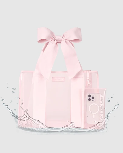 Case-Mate - Case-Mate Ballet Pink Bow Tote w/ Phone Pouch
